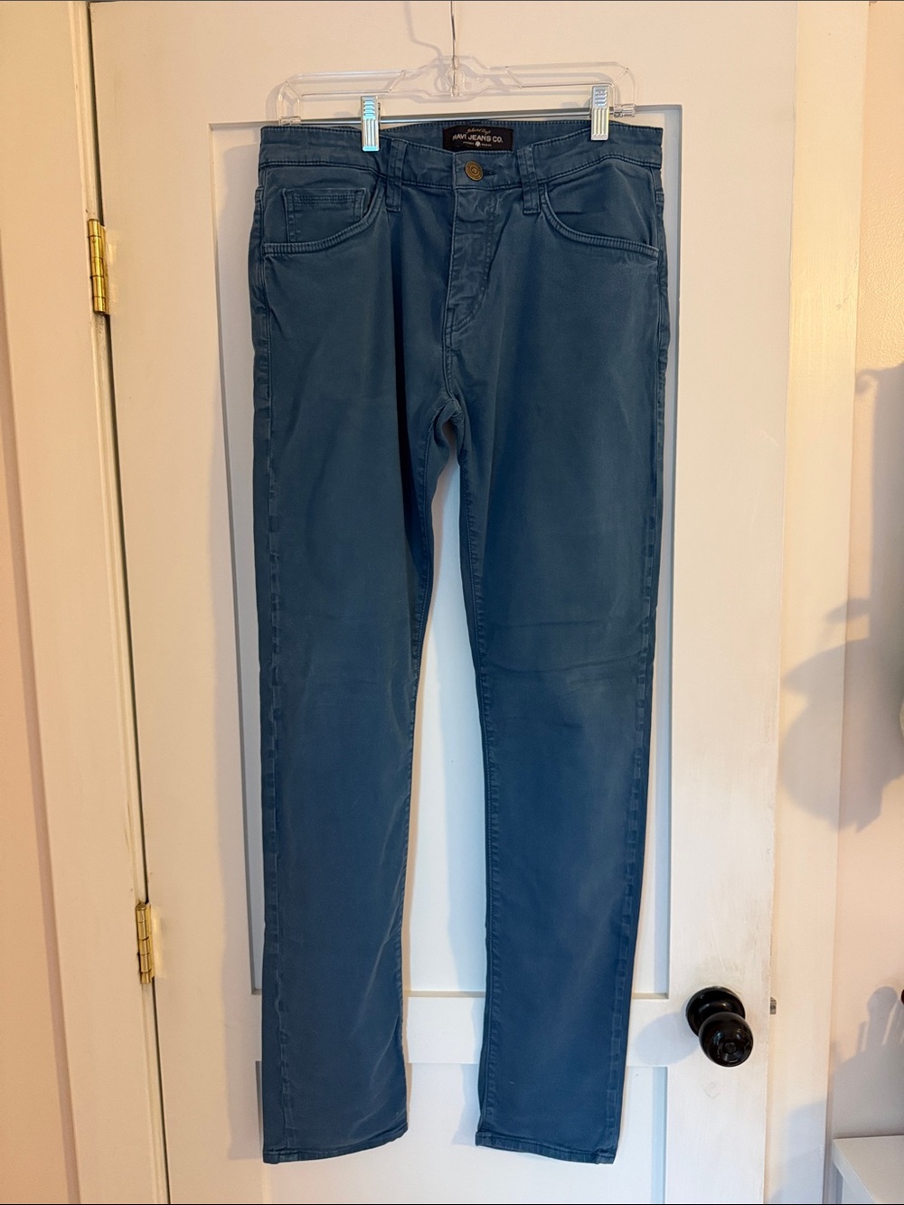 Mavi Men's Slim Straight Teal-Blue Jeans